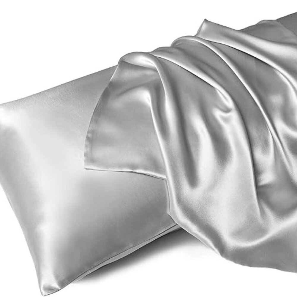 20"x 54" Satin Body Pillow Case Cover Soft Long Envelope Closure Silver Gray